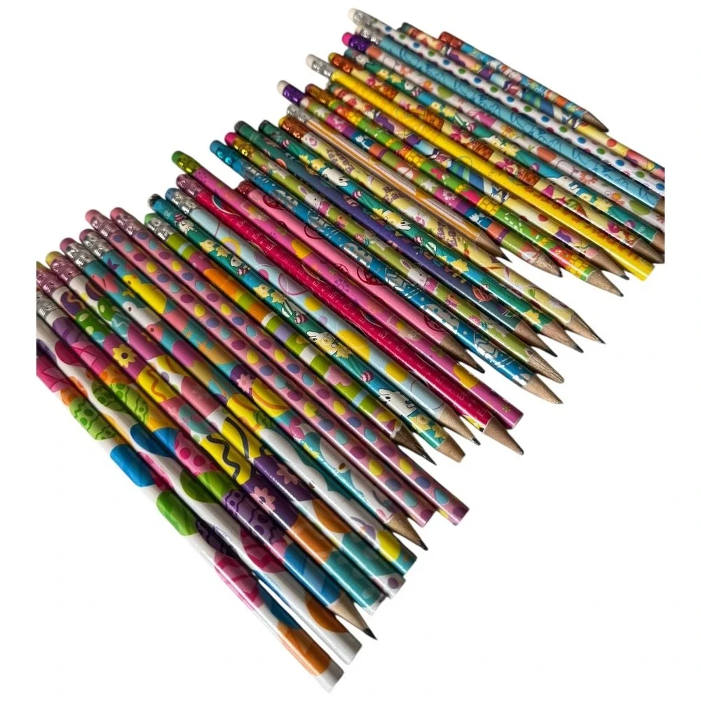 Easter Novelty Pencils Lot‎ Vintage Stationery School Supplies Kids B20Q